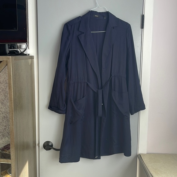 Theory tensel tie waist soft jacket, size S - Picture 2 of 6